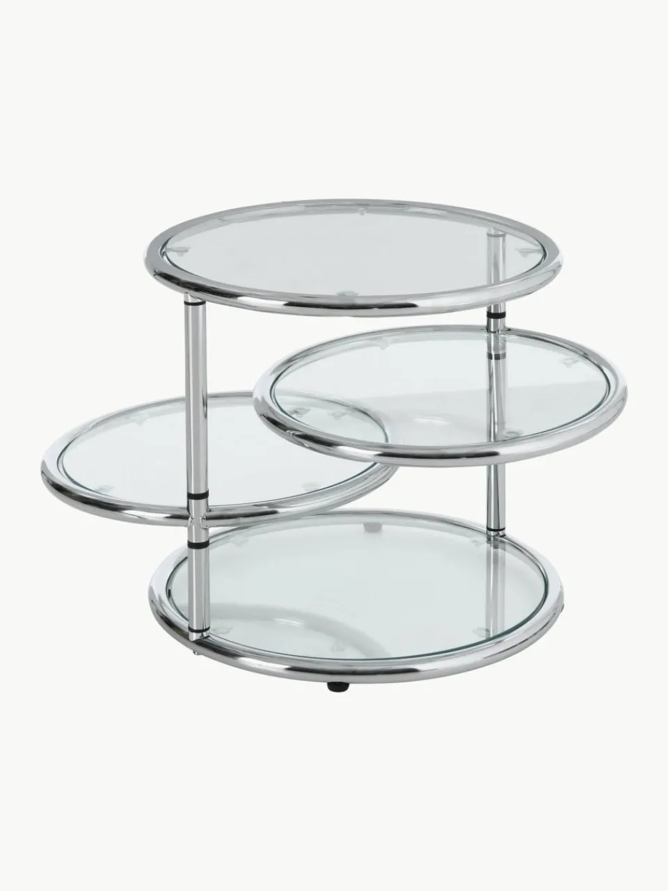 Ronde bijzettafel Dotts met glazen tafelbladen^Ellos Home Best