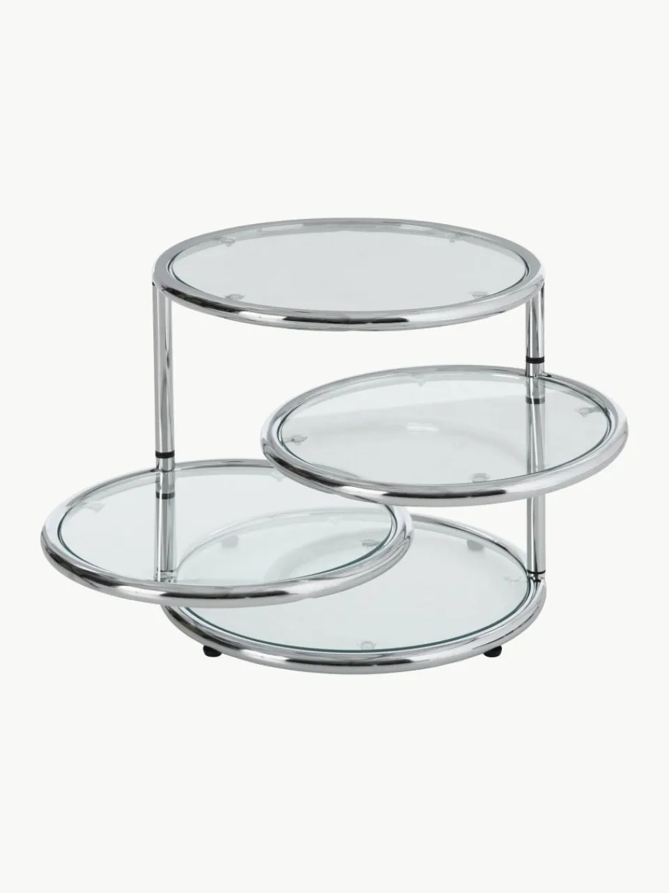 Ronde bijzettafel Dotts met glazen tafelbladen^Ellos Home Best