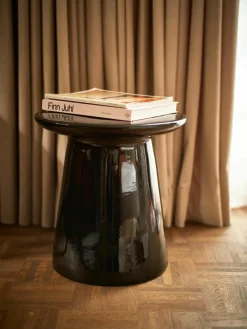 Ronde bijzettafel Dustan met glanzende oppervlak^HKLIVING Sale