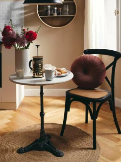 Ronde bistrotafel Loire met marmeren blad, Ø 60 cm^Brafab Discount