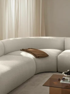 Ronde bouclé hoekmodule Sofia^Westwing Collection Outlet