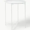 Ronde dienbladtafel Sangro in wit van metaal^Brafab Online
