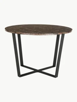 Ronde eettafel Amble met tafelblad in marmerlook, Ø 110 cm^Westwing Discount
