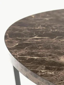 Ronde eettafel Amble met tafelblad in marmerlook, Ø 110 cm^Westwing Discount