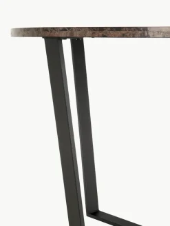 Ronde eettafel Amble met tafelblad in marmerlook, Ø 110 cm^Westwing Discount