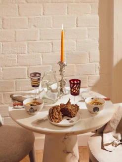 Ronde eettafel Disc in marmerlook, Ø 70 cm^Pols Potten Fashion