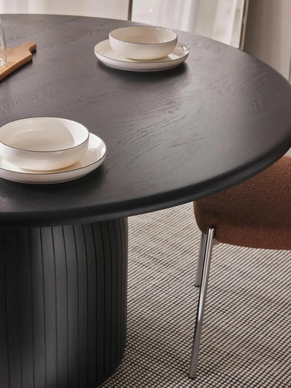Ronde eettafel Nelly met groefstructuur, in verschillende formaten^Westwing Collection Clearance