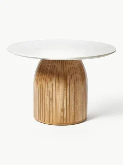 Ronde eettafel Nelly met marmeren tafelblad, Ø 115 cm^Westwing Collection Clearance