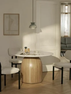 Ronde eettafel Nelly met marmeren tafelblad, Ø 115 cm^Westwing Collection Clearance
