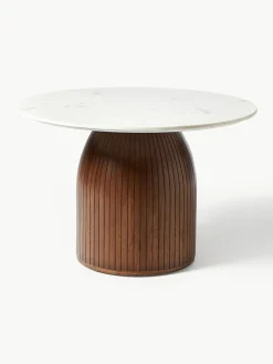 Ronde eettafel Nelly met marmeren tafelblad, Ø 115 cm^Westwing Collection Clearance