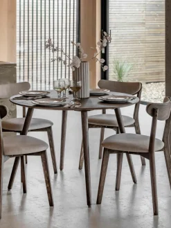 Ronde eikenhouten eettafel Hatfield, Ø 110 cm^Westwing New