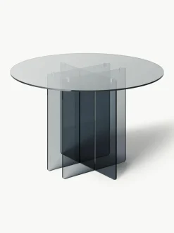 Ronde glazen eettafel Anouk, Ø 120 cm^Westwing Collection Fashion