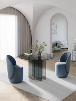Ronde glazen eettafel Anouk, Ø 120 cm^Westwing Collection Fashion