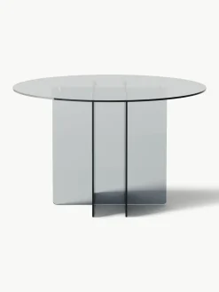 Ronde glazen eettafel Anouk, Ø 120 cm^Westwing Collection Fashion