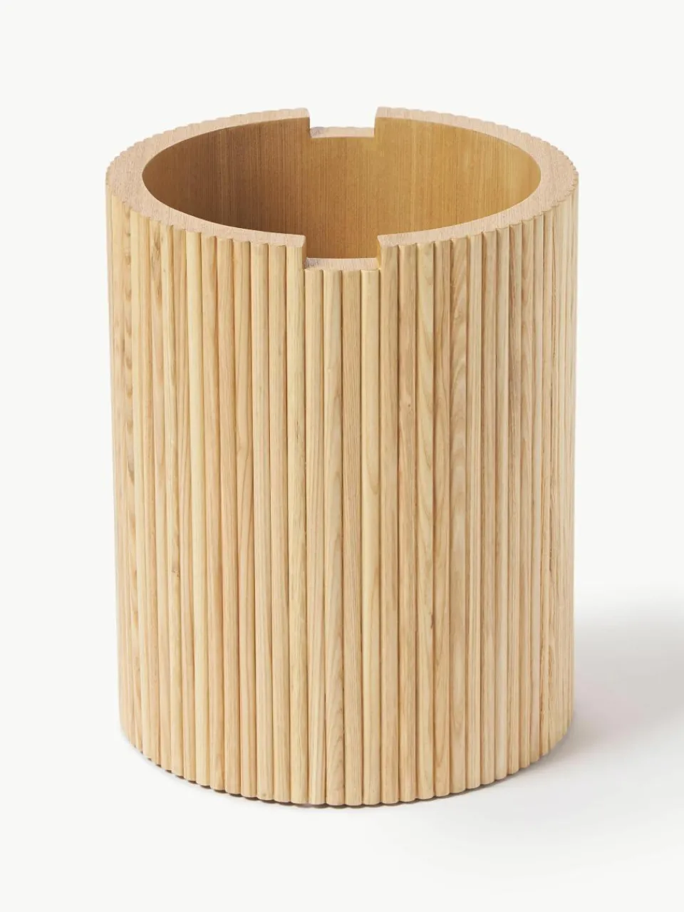 Ronde houten bijzettafel Nele met opbergruimte^Westwing Collection Fashion