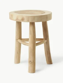Ronde kruk Beachside uit Mungur hout^Westwing Collection Discount