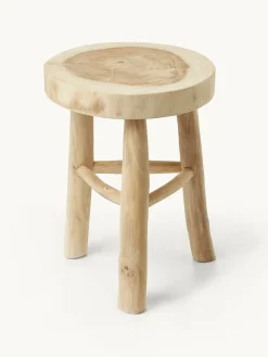 Ronde kruk Beachside uit Mungur hout^Westwing Collection Discount