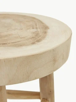 Ronde kruk Beachside uit Mungur hout^Westwing Collection Discount