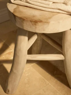 Ronde kruk Beachside uit Mungur hout^Westwing Collection Discount