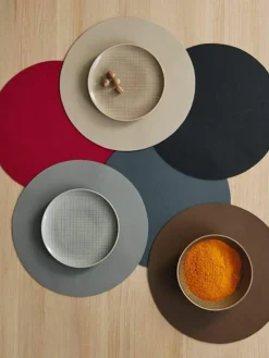 Ronde kunstleren placemats Pik, 2 stuks^ASA Selection Online