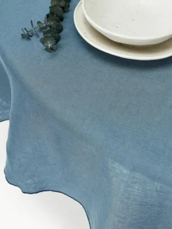 Ronde linnen tafelkleed Kennedy met bies^Westwing Collection Clearance