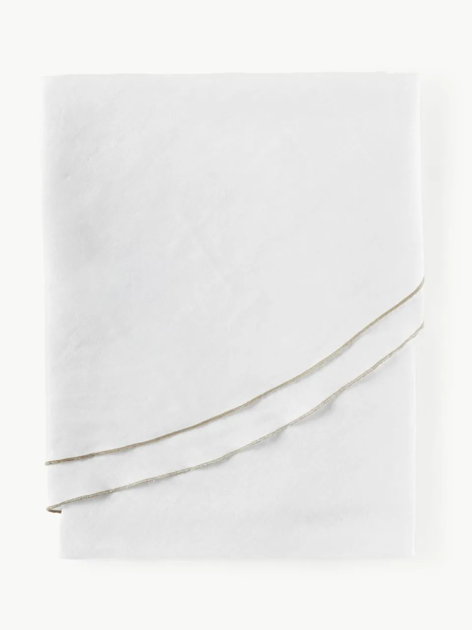 Ronde linnen tafelkleed Kennedy met bies^Westwing Collection Online