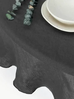 Ronde linnen tafelkleed Kennedy met bies^Westwing Collection Hot