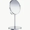 Ronde make-upspiegel Flip met vergrootglas en metalen voet^Westwing Outlet