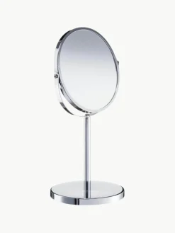 Ronde make-upspiegel Flip met vergrootglas en metalen voet^Westwing Outlet