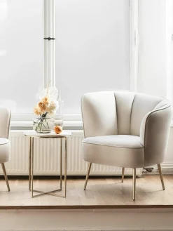 Ronde marmeren bijzettafel Alys^Westwing Collection Fashion
