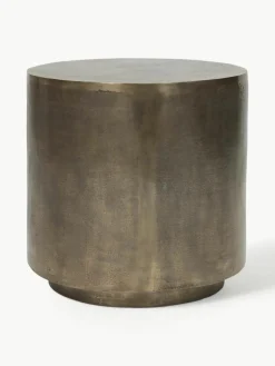 Ronde metalen bijzettafel Rota met antieke afwerking^House Doctor Online