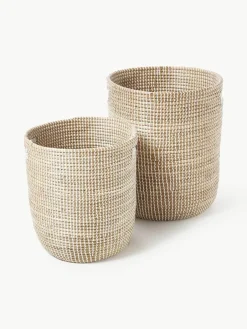 Ronde opbergmanden Aleya van zeegras, set van 2^Westwing Collection Best
