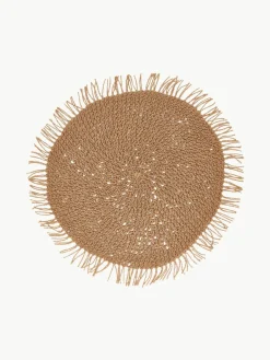 Ronde placemats Tressine uit papiervezels, 6 stuks^Cote Table Outlet