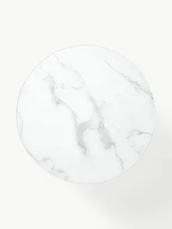 Ronde salontafel Antigua met glazen tafelblad in marmerlook^Westwing Collection Best