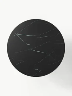 Ronde salontafel Antigua met glazen tafelblad in marmerlook^Westwing Collection New