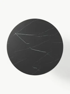 Ronde salontafel Antigua met glazen tafelblad in marmerlook^Westwing Collection Discount