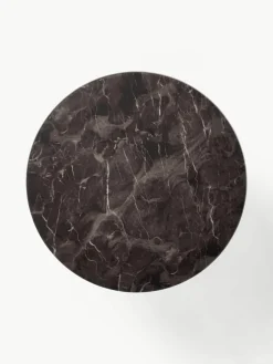 Ronde salontafel Antigua met glazen tafelblad in marmerlook^Westwing Collection Outlet