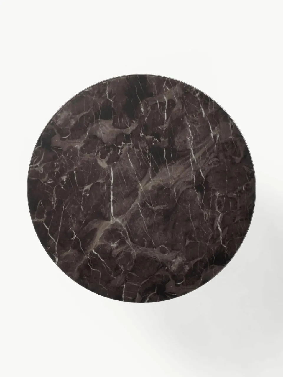 Ronde salontafel Antigua met glazen tafelblad in marmerlook^Westwing Collection Outlet