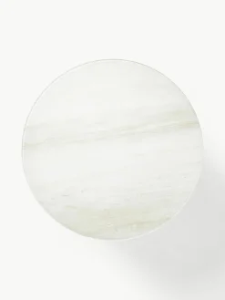 Ronde salontafel Antigua met glazen tafelblad met travertijn look^Westwing Collection Clearance