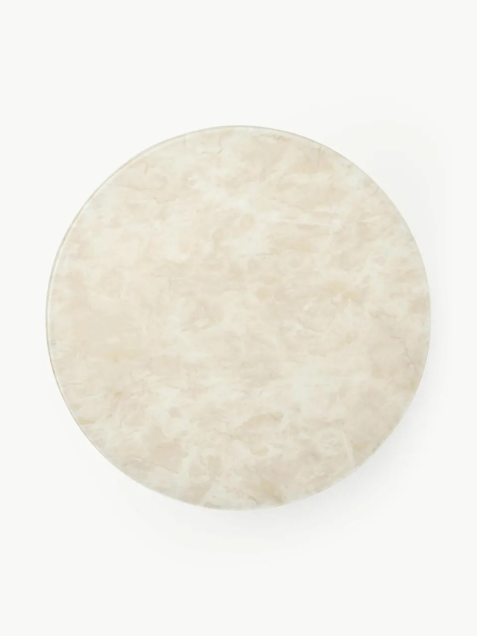 Ronde salontafel Antigua met glazen tafelblad in marmerlook^Westwing Clearance