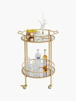 Ronde serveerwagen Emilia met spiegelglaspanelen^Kare Design Sale
