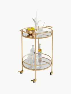 Ronde serveerwagen Emilia met spiegelglaspanelen^Kare Design Sale