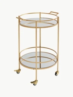 Ronde serveerwagen Emilia met spiegelglaspanelen^Kare Design Sale