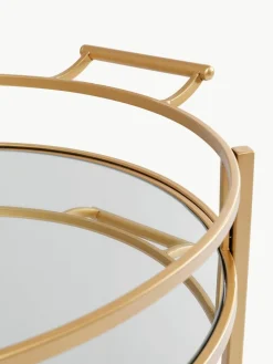 Ronde serveerwagen Emilia met spiegelglaspanelen^Kare Design Sale