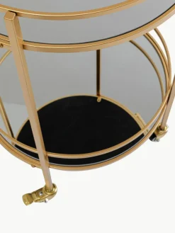Ronde serveerwagen Emilia met spiegelglaspanelen^Kare Design Sale