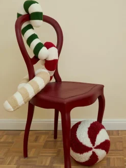 Ronde teddy stoffen decoratief kussen Dotty^Westwing Collection Outlet