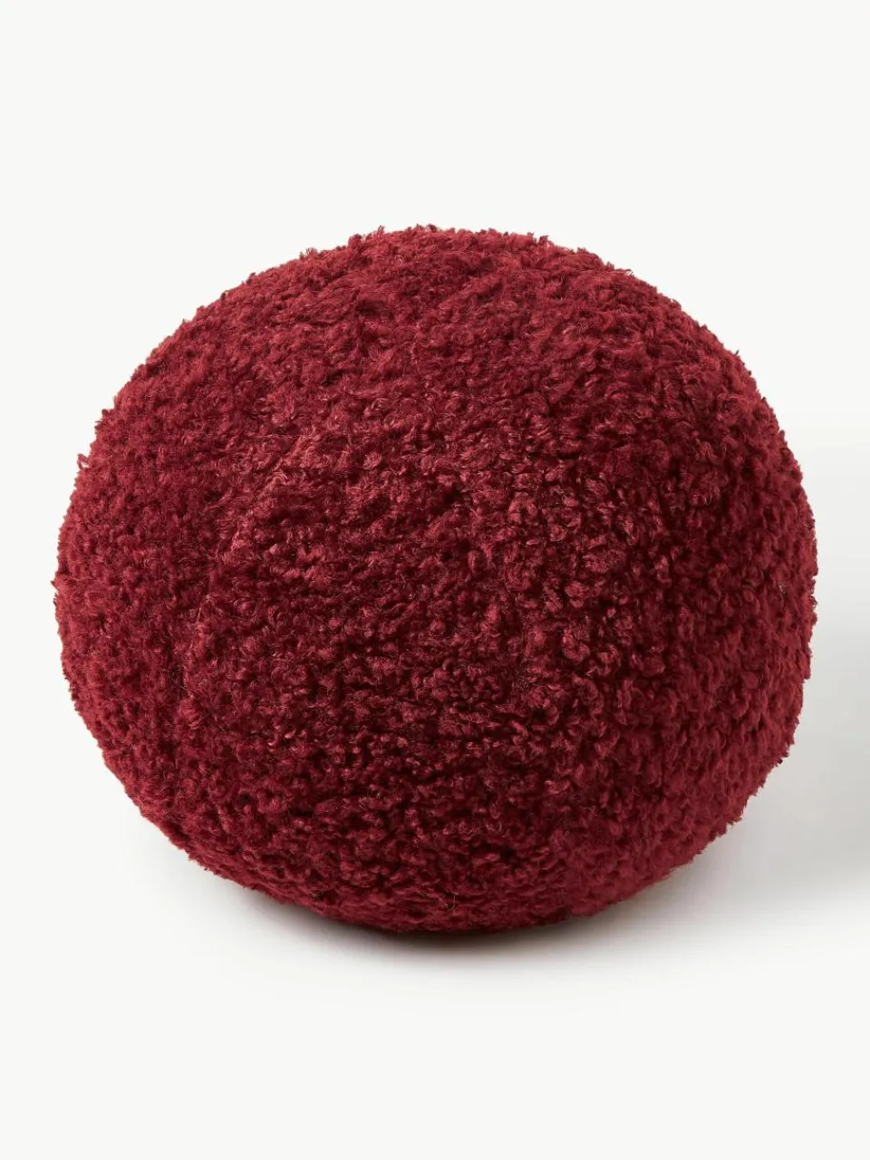 Ronde teddy stoffen decoratief kussen Dotty^Westwing Collection Best
