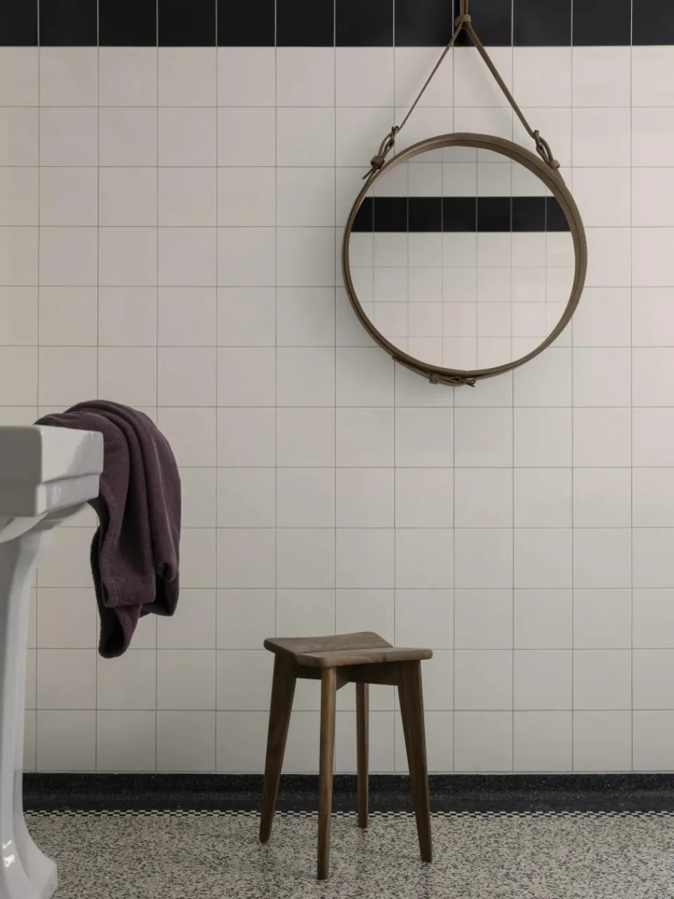 Ronde wandspiegel Adnet, in verschillende formaten^GUBI New