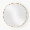 Ronde wandspiegel Avery met eikenhouten lijst^Westwing Collection Hot