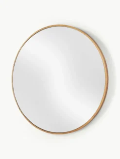 Ronde wandspiegel Avery met eikenhouten lijst^Westwing Collection Hot